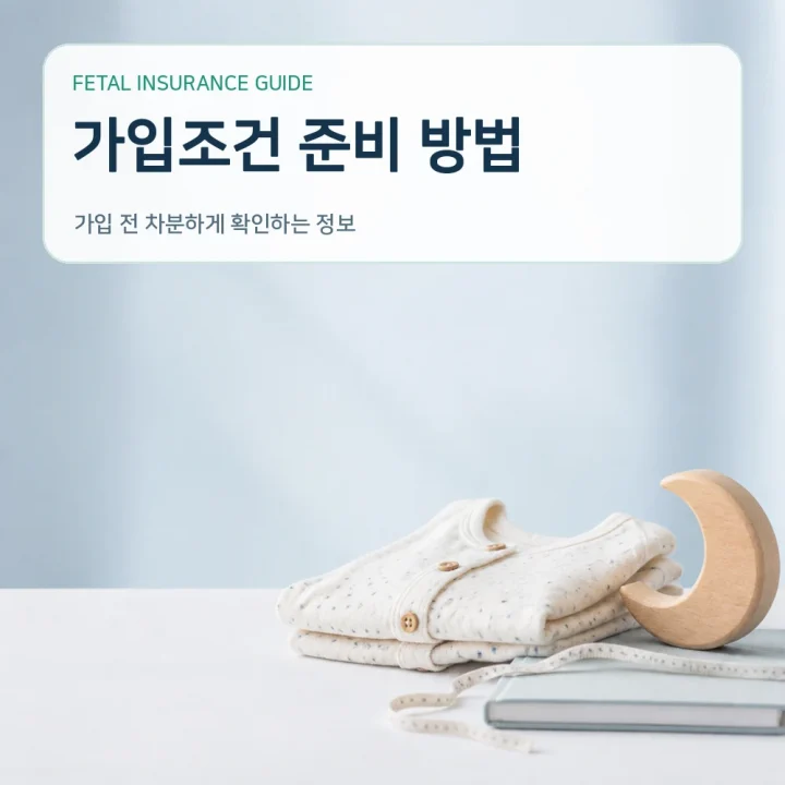 태아보험 가입조건 준비 방법
