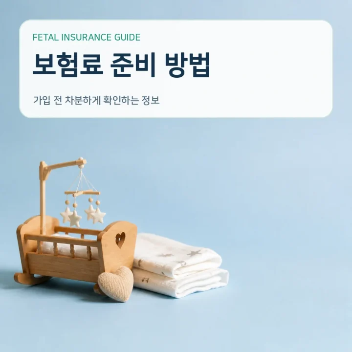 태아보험 보험료 준비 방법