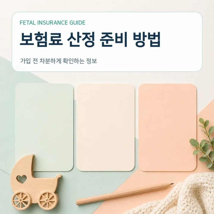 태아보험 보험료 산정 준비 방법