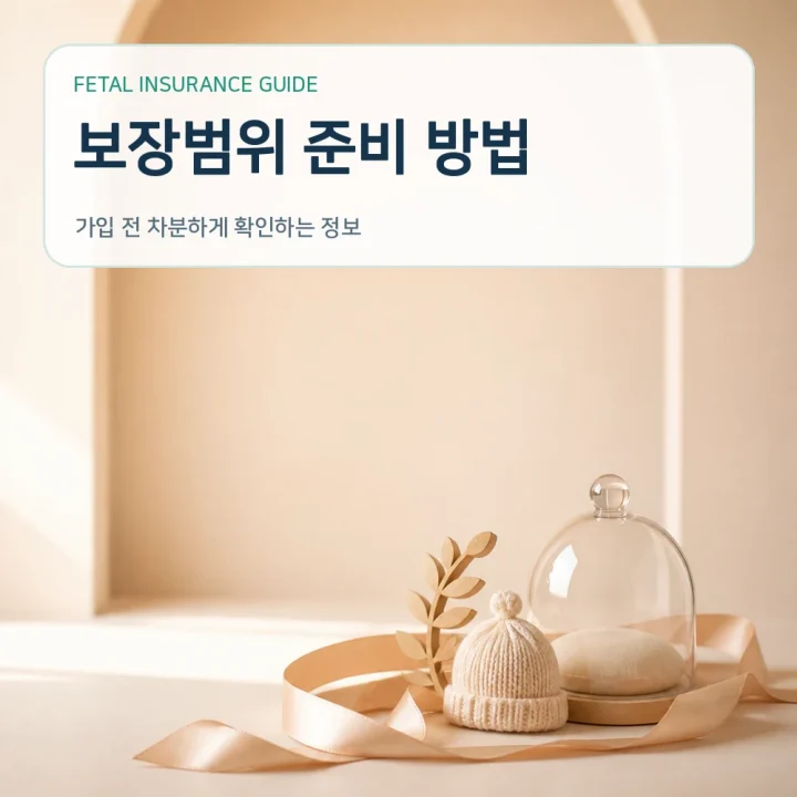 태아보험 보장범위 준비 방법