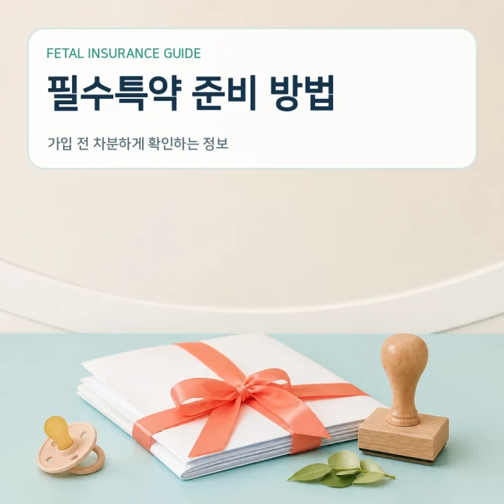 태아보험 필수특약 준비 방법