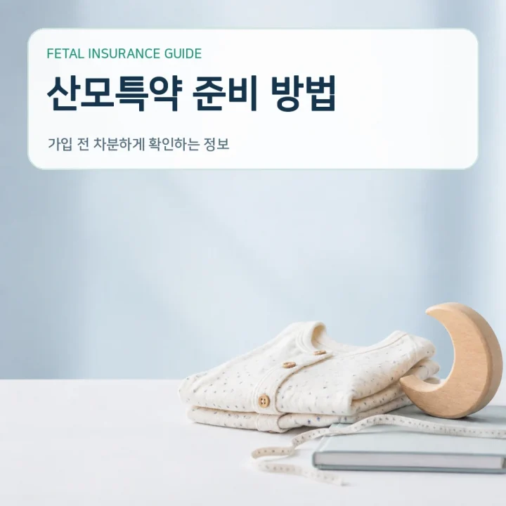 태아보험 산모특약 준비 방법