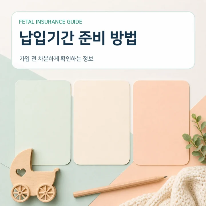 태아보험 납입기간 준비 방법