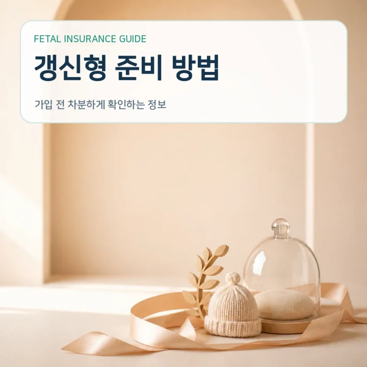 태아보험 갱신형 준비 방법