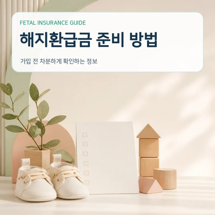 태아보험 해지환급금 준비 방법