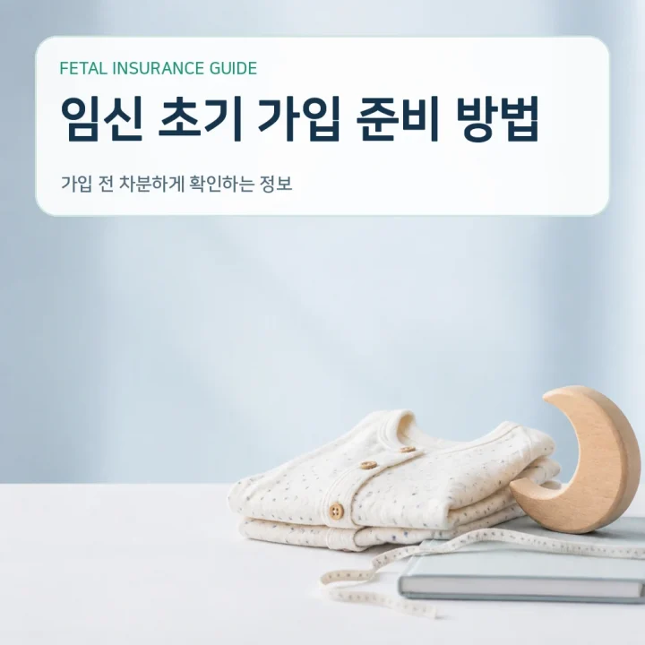 태아보험 임신 초기 가입 준비 방법