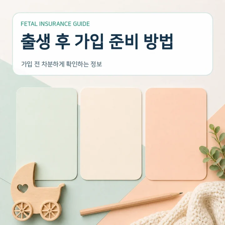 태아보험 출생 후 가입 준비 방법