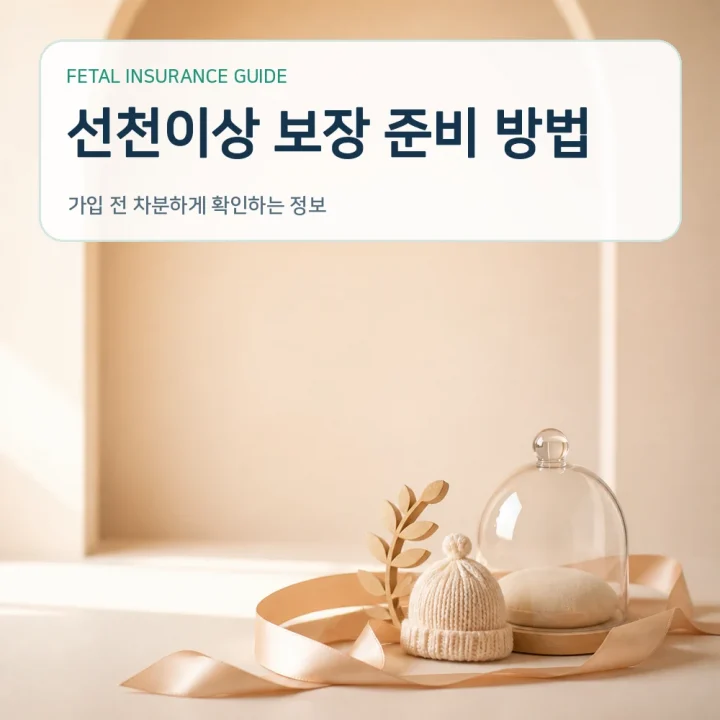 태아보험 선천이상 보장 준비 방법