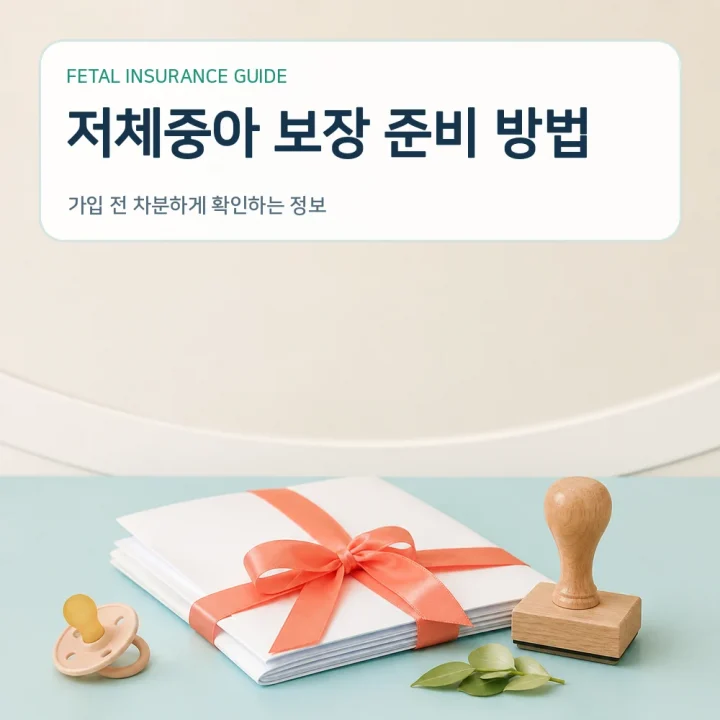태아보험 저체중아 보장 준비 방법