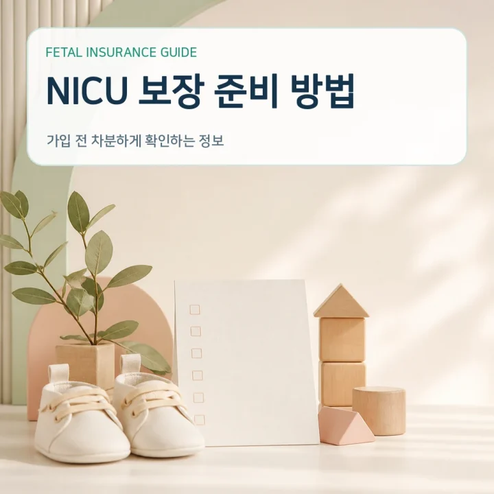 태아보험 NICU 보장 준비 방법