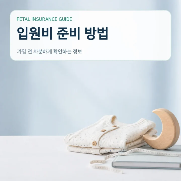 태아보험 입원비 준비 방법