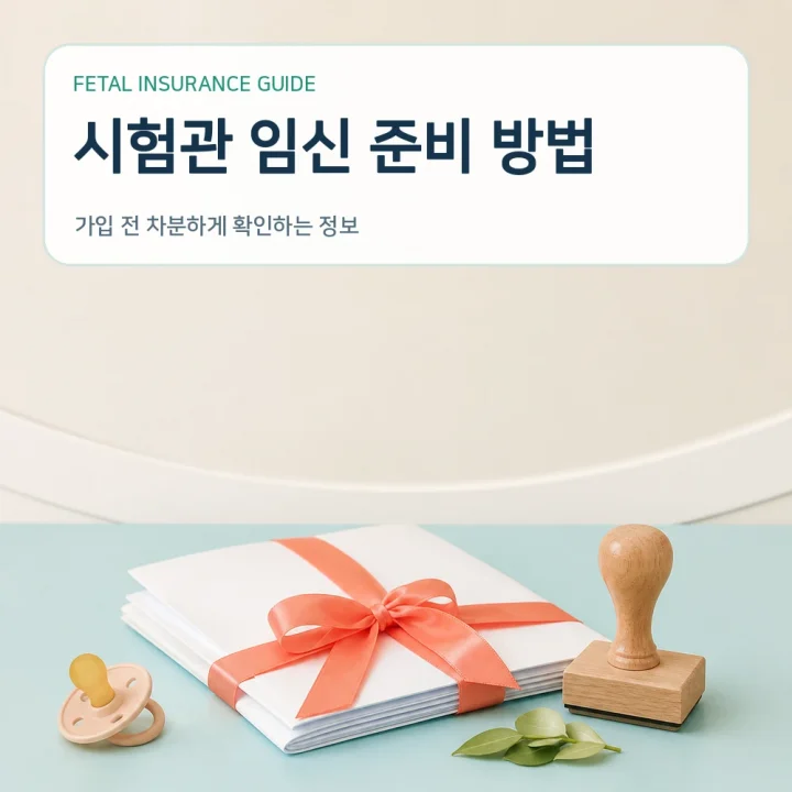 태아보험 시험관 임신 준비 방법